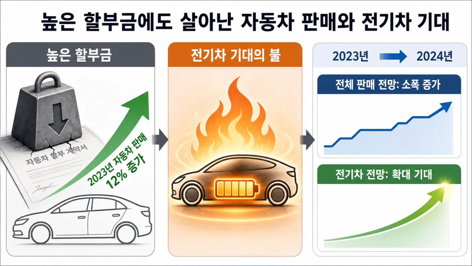 자동차와 전기차 판매 증가