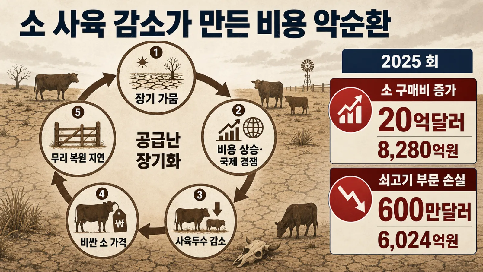 소 공급 감소의 악순환