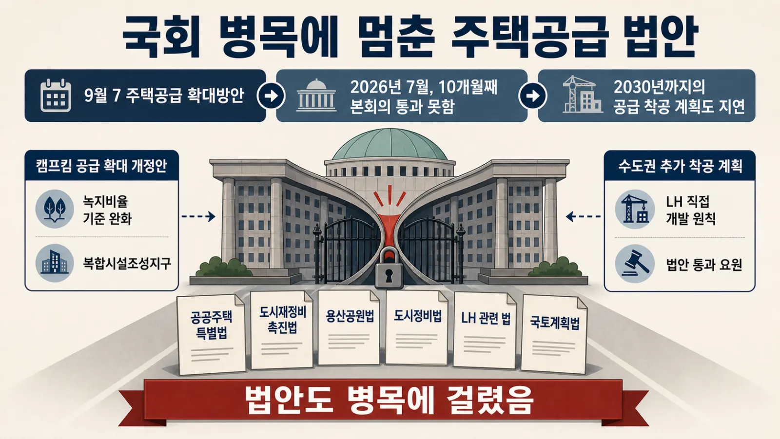 국회에 멈춘 공급 법안