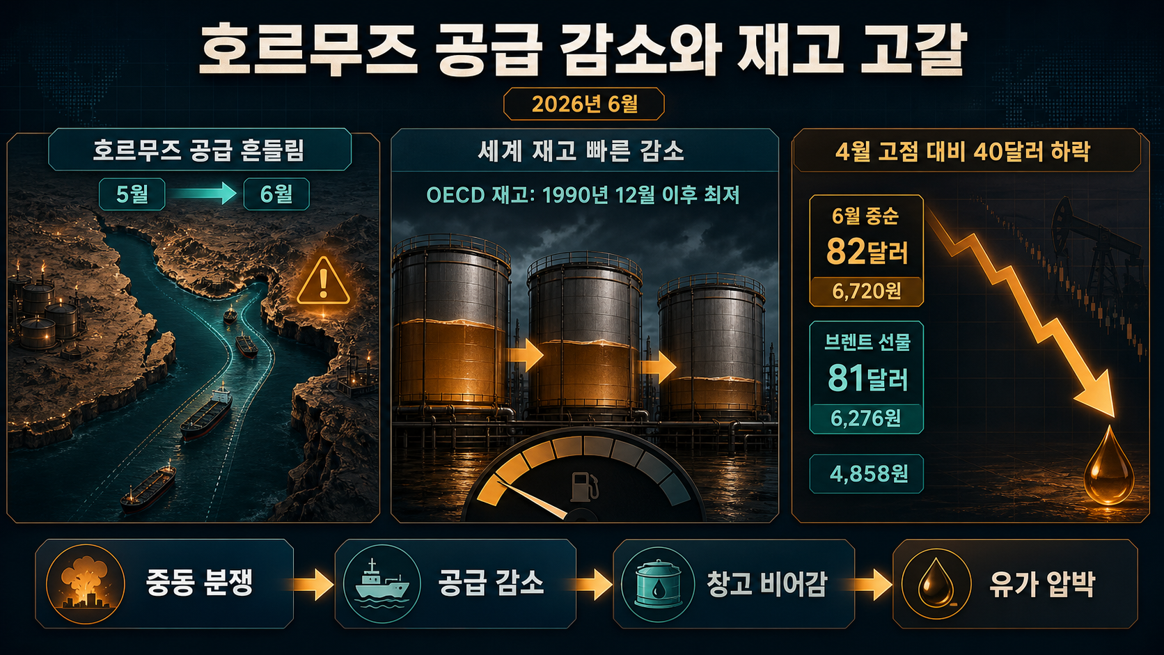 호르무즈와 줄어든 원유 재고