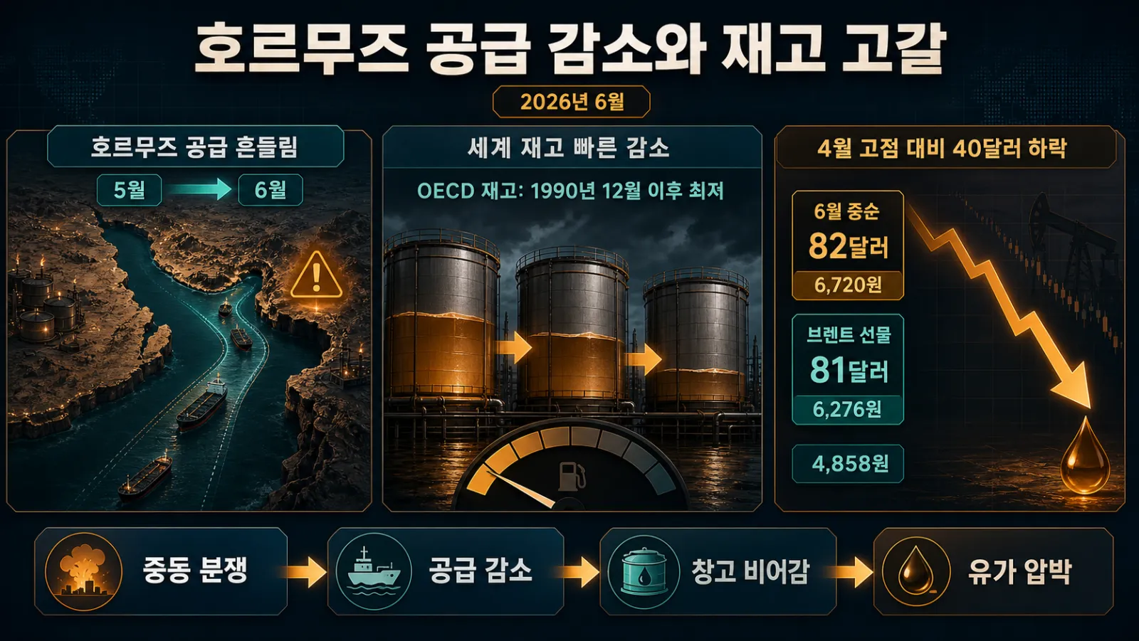 호르무즈와 줄어든 원유 재고