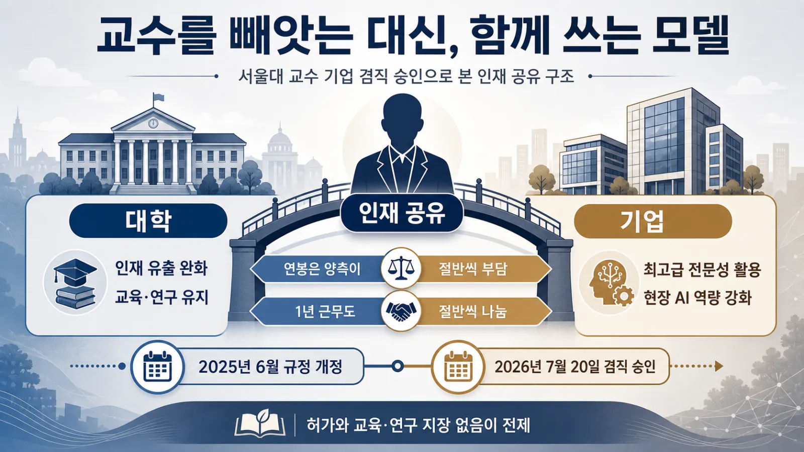 교수의 학교·기업 겸직 구조