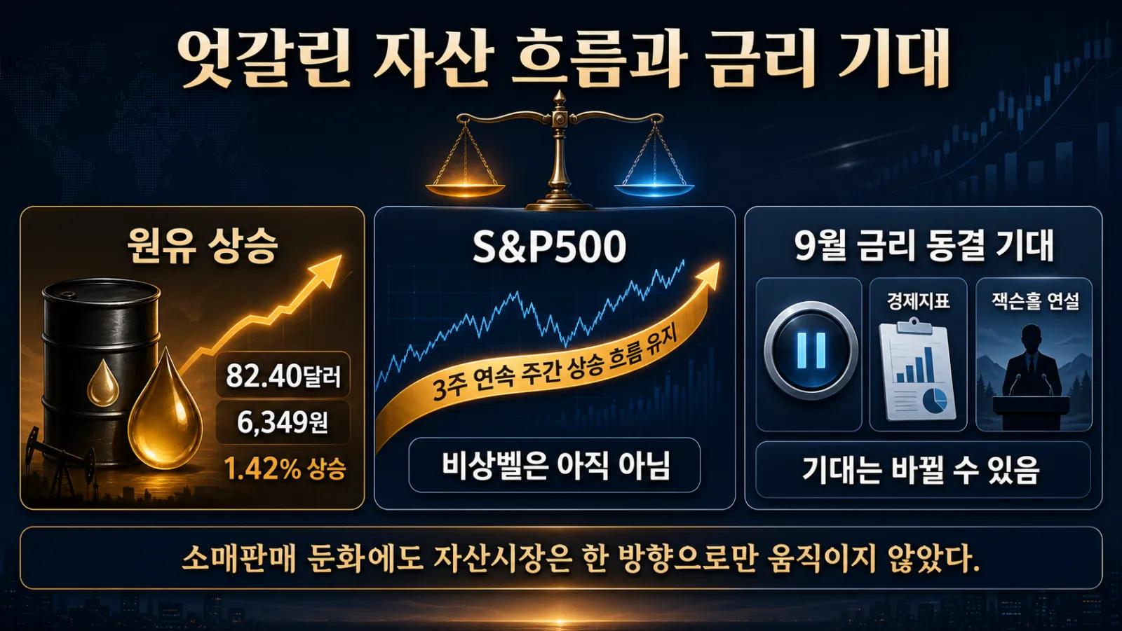 원유와 주가 금리 기대