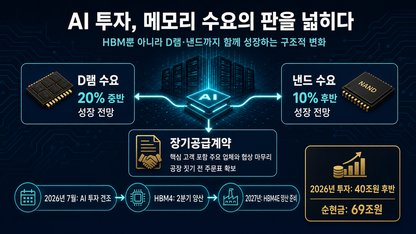 메모리 수요와 생산 일정