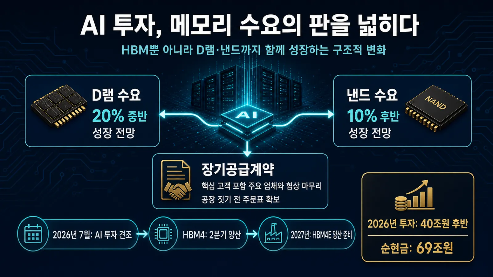 메모리 수요와 생산 일정