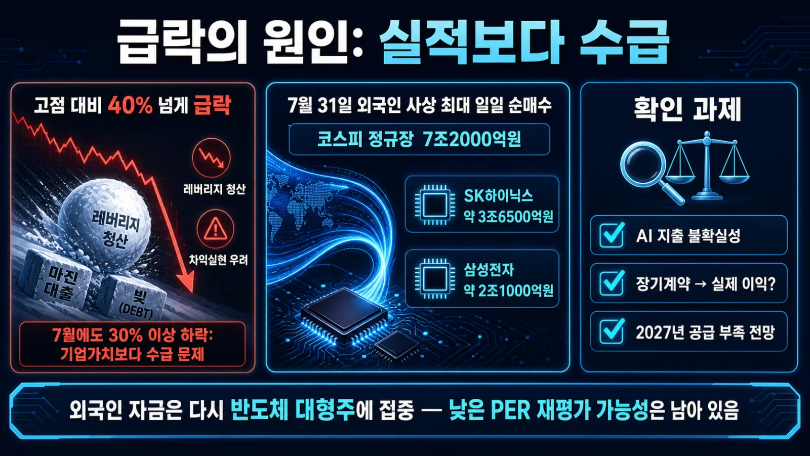 급락과 외국인 매수 집중