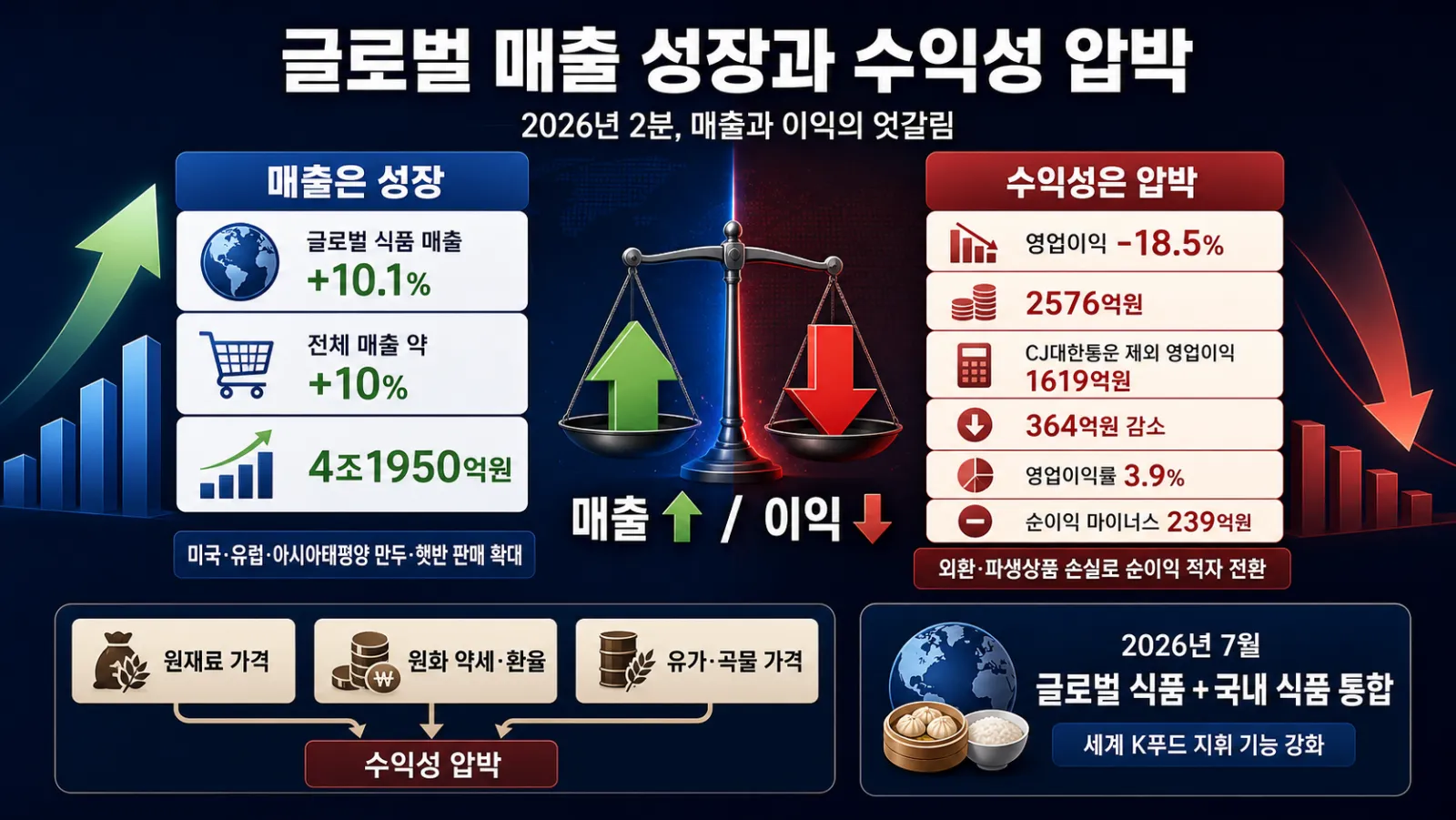 매출 증가와 이익 감소