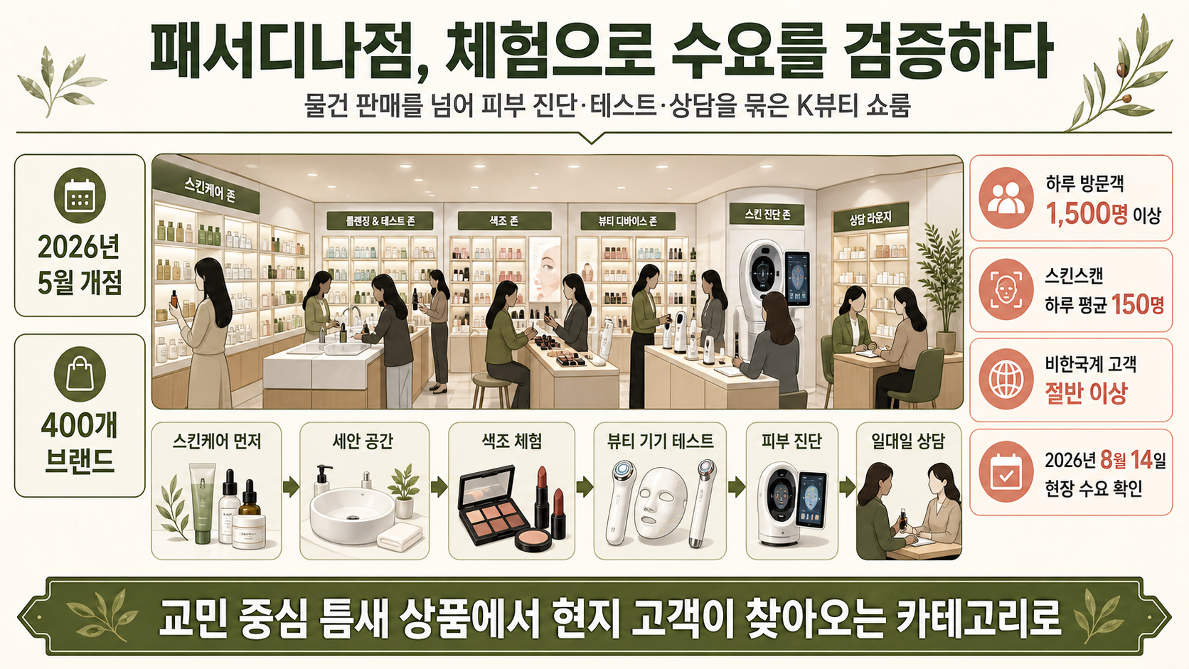 체험 공간과 방문객 수치