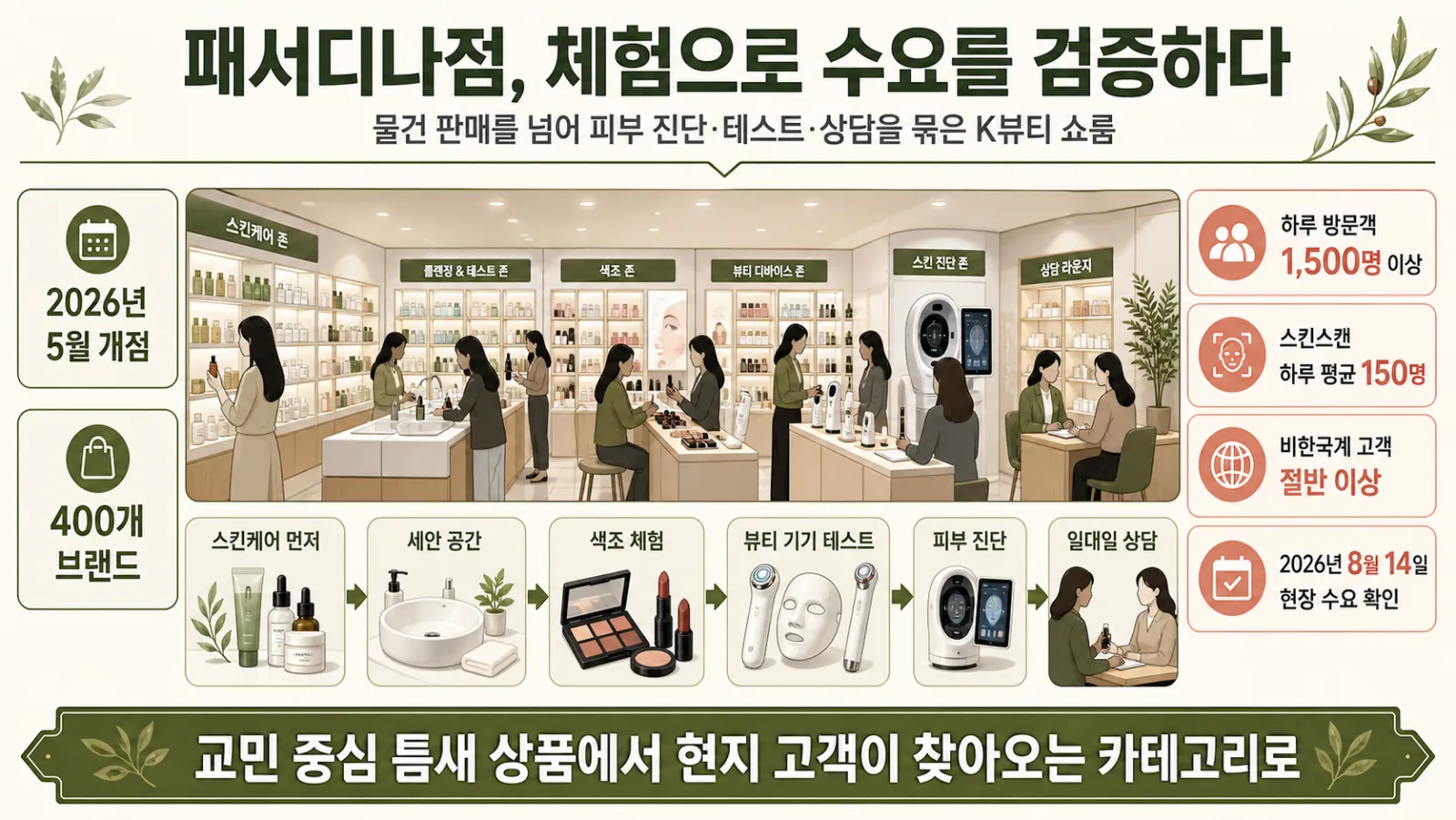 체험 공간과 방문객 수치