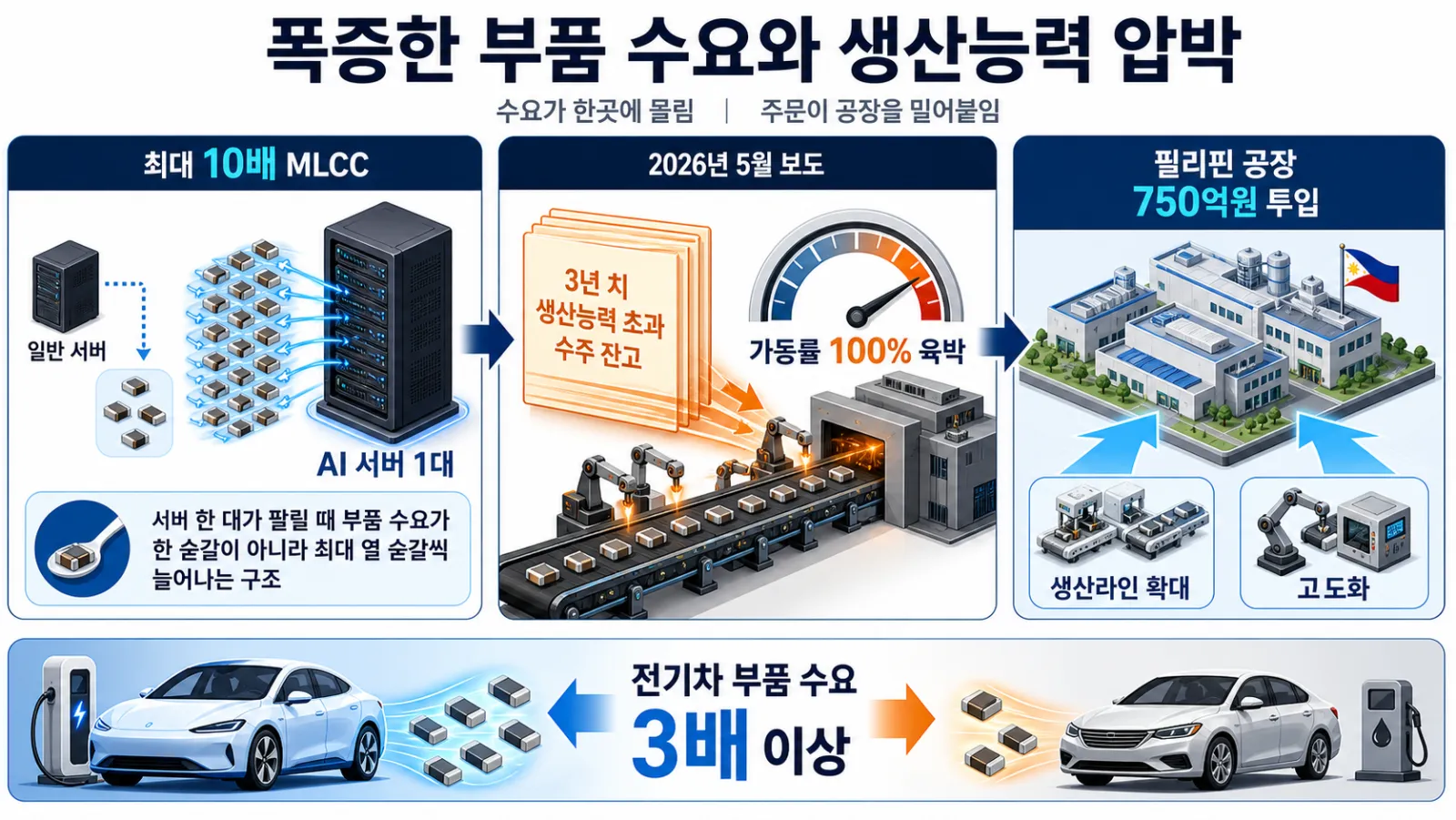 MLCC 수요와 공장 증설