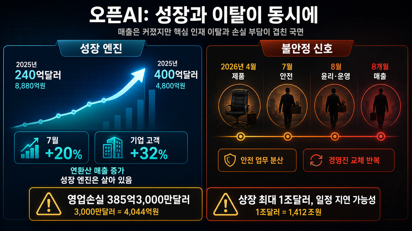 인재 이탈과 매출 성장