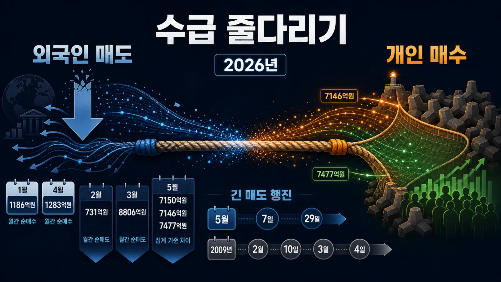 외국인과 개인의 줄다리기