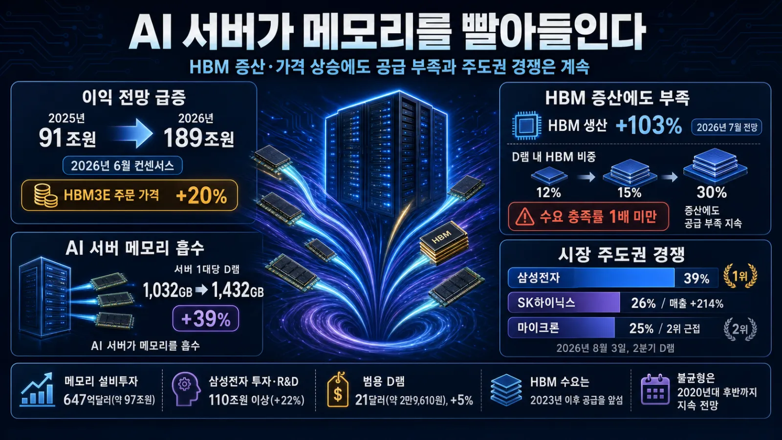 HBM 수요 증가와 공급 부족