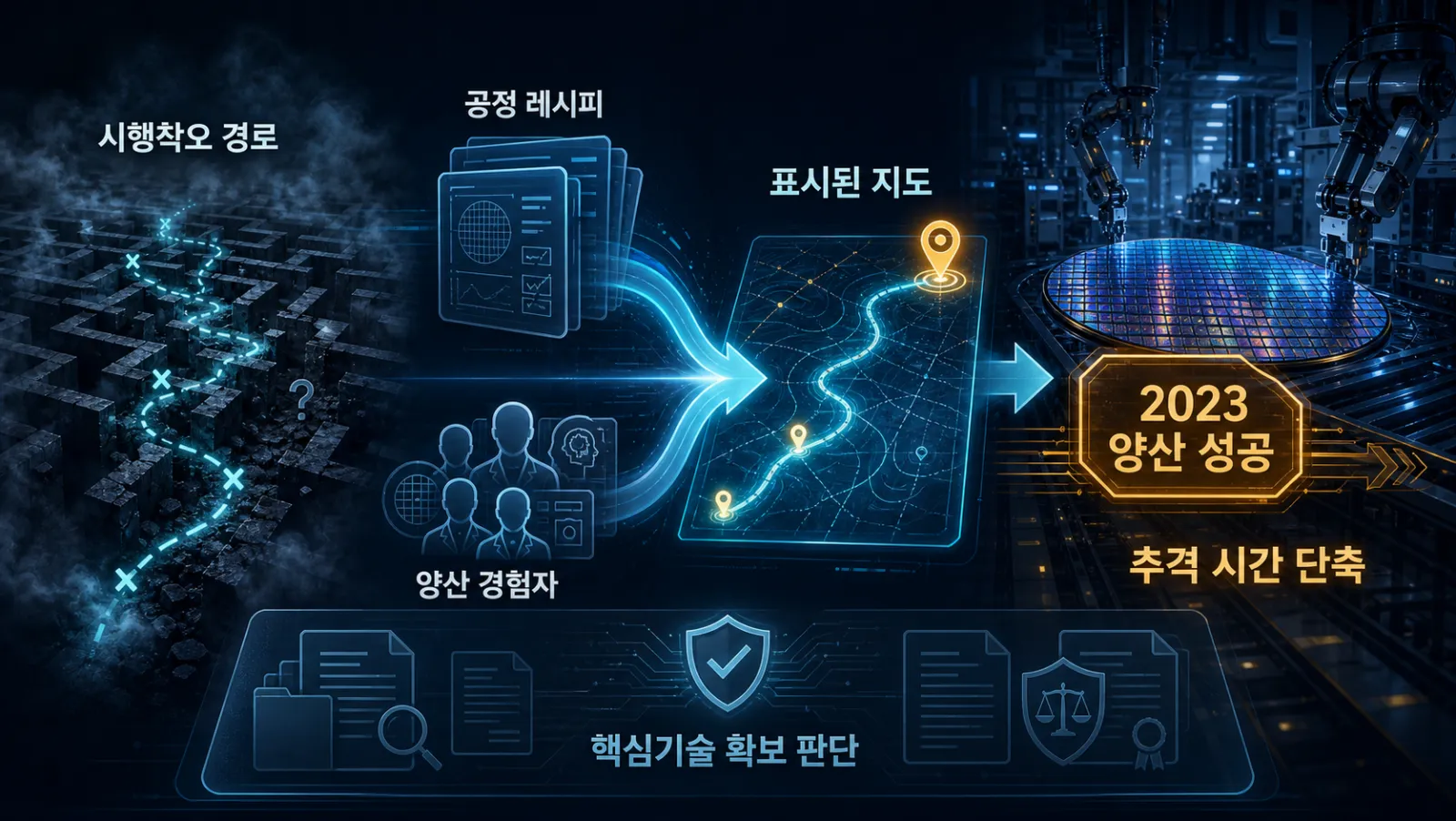 기술 추격 기간 단축 흐름