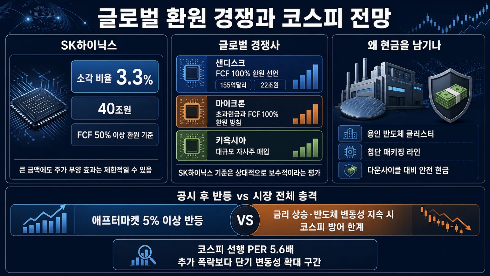 경쟁사 환원율과 시장 전망