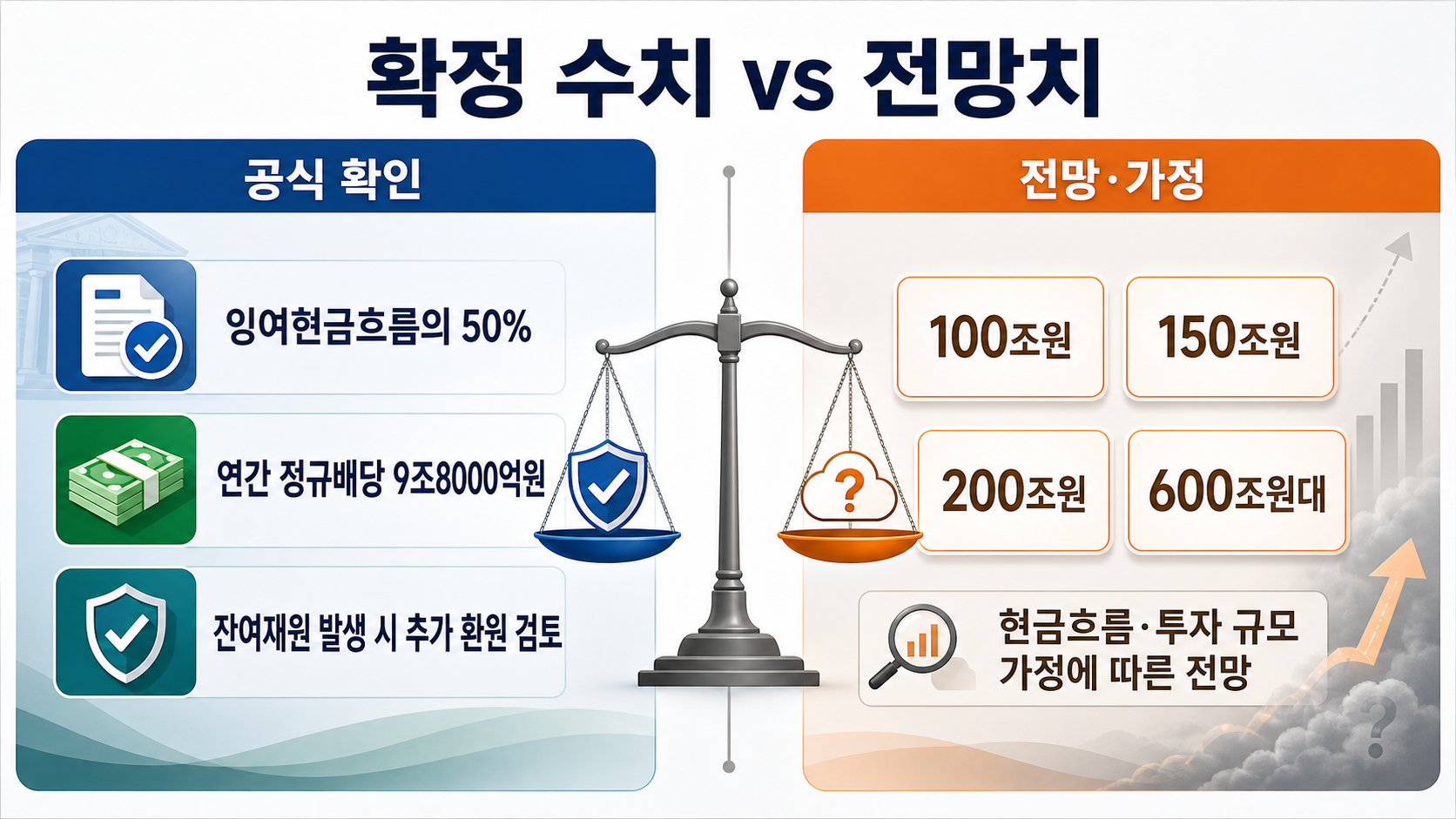 확정 수치와 전망치