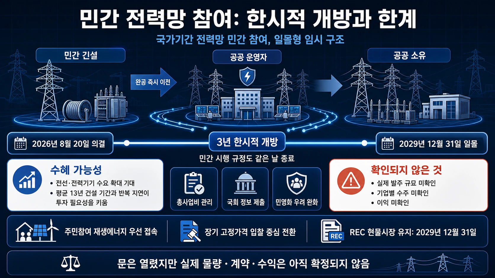 민간 전력망 제도 일정표