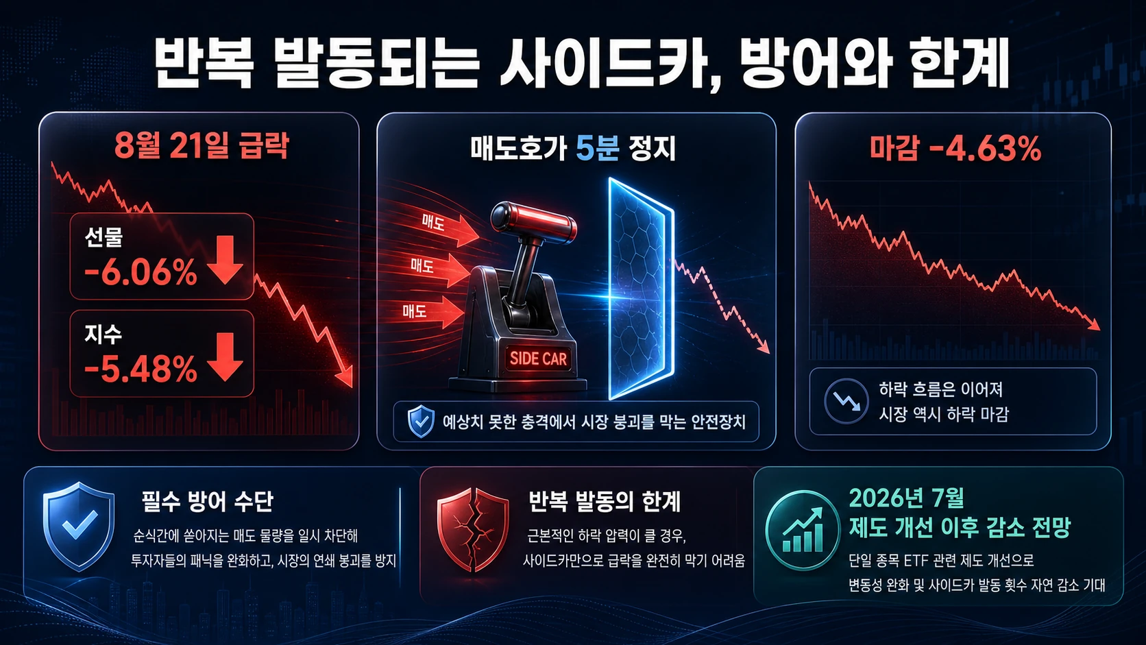 급락 지수와 안정장치 평가