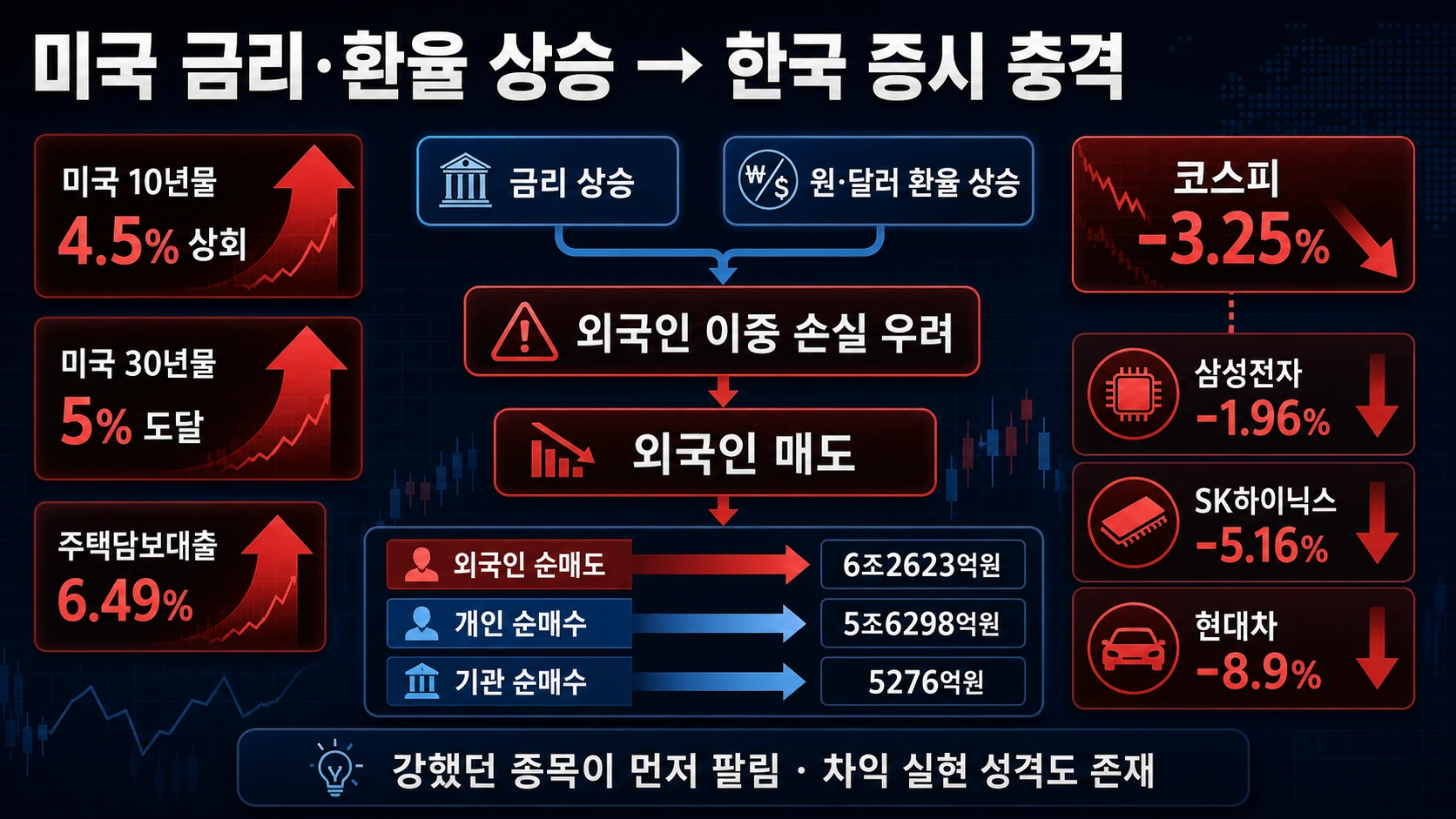 외국인 매도와 코스피 급락