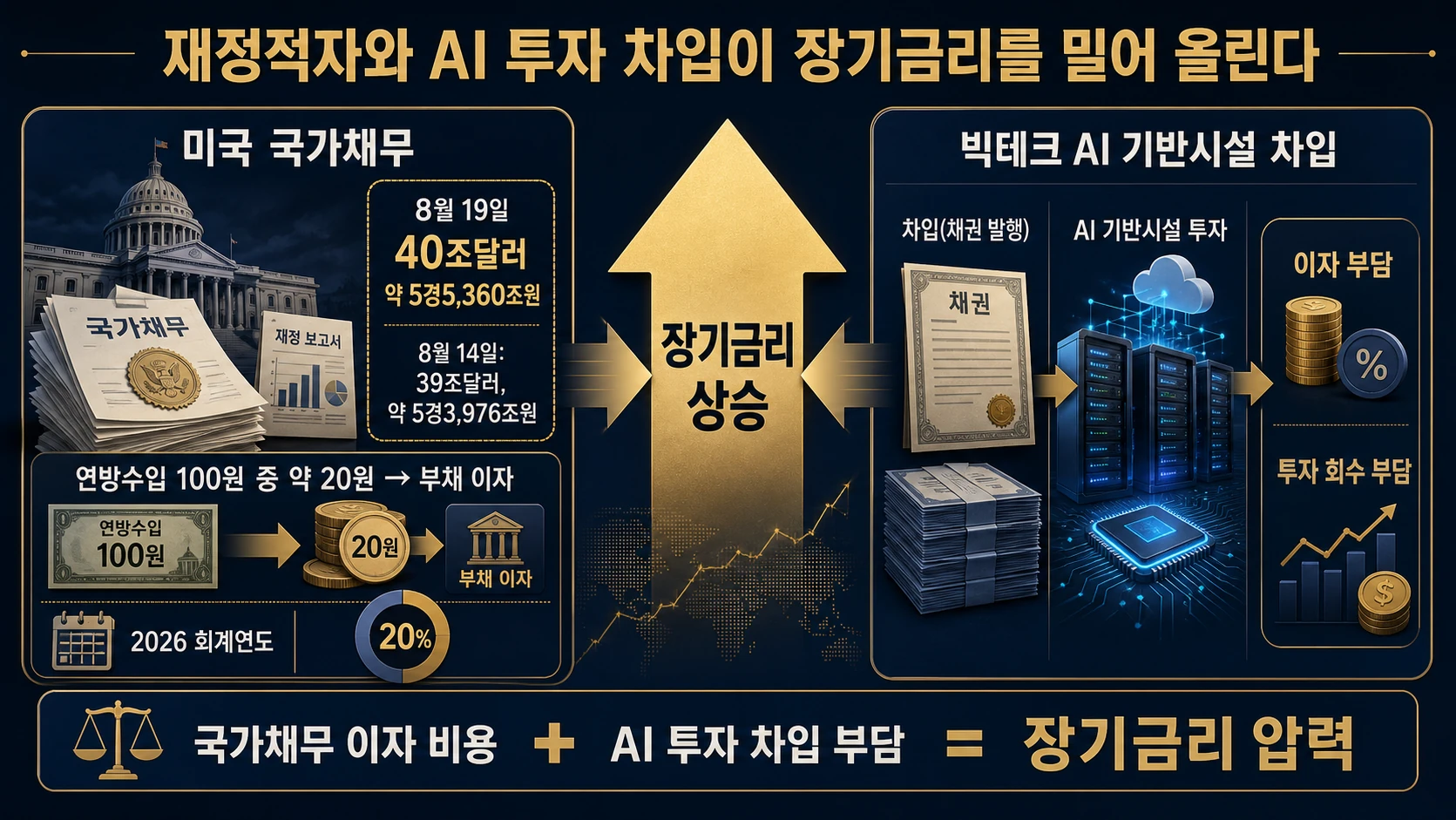 국가채무와 기업 차입 부담