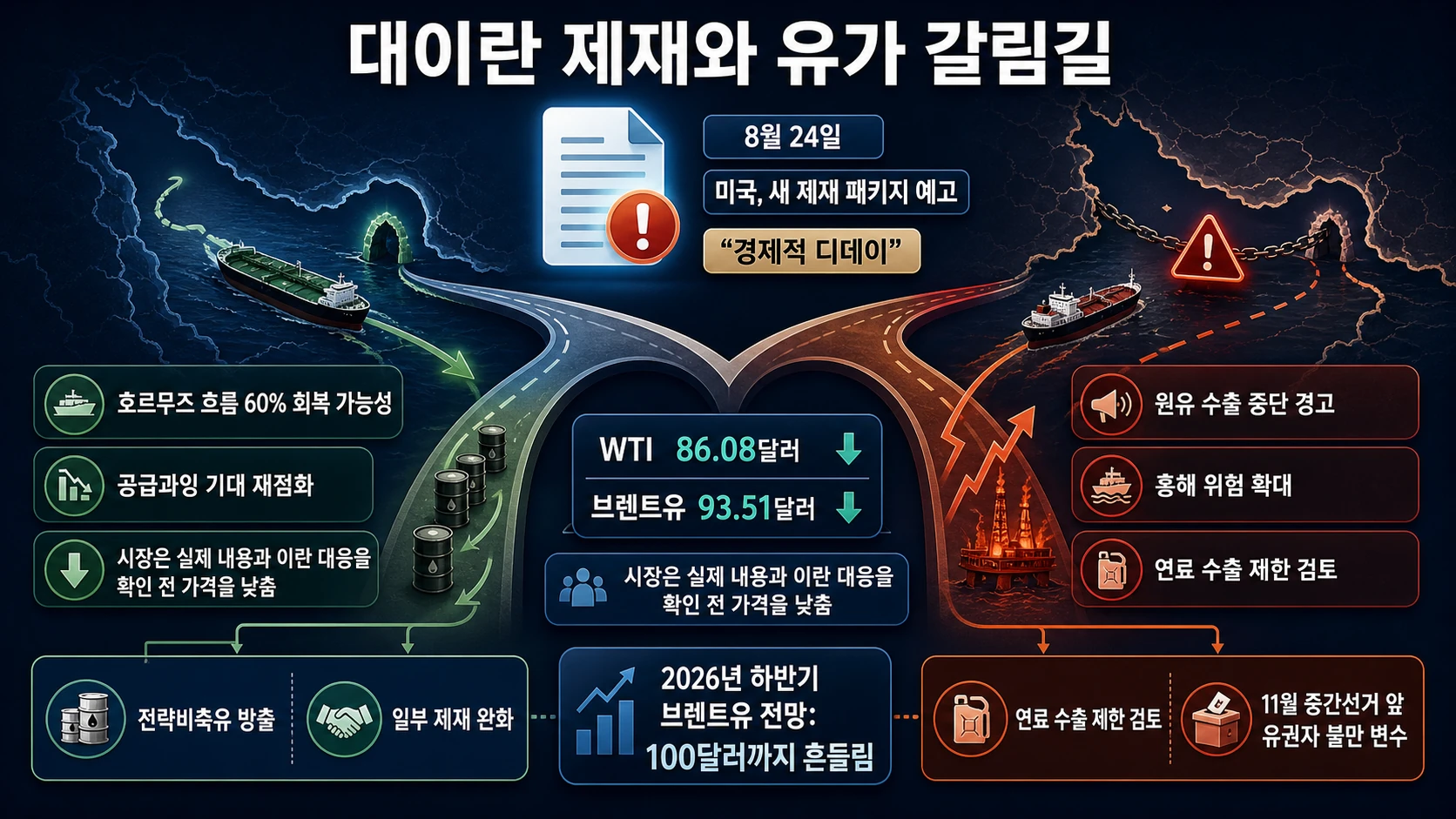 제재 이후 유가의 두 갈림길