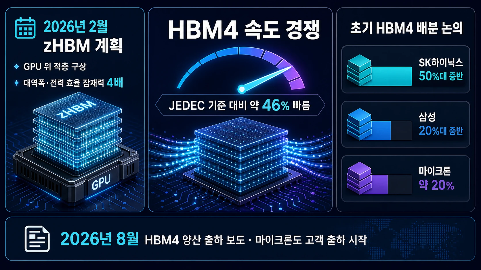 HBM4 속도와 공급 비중