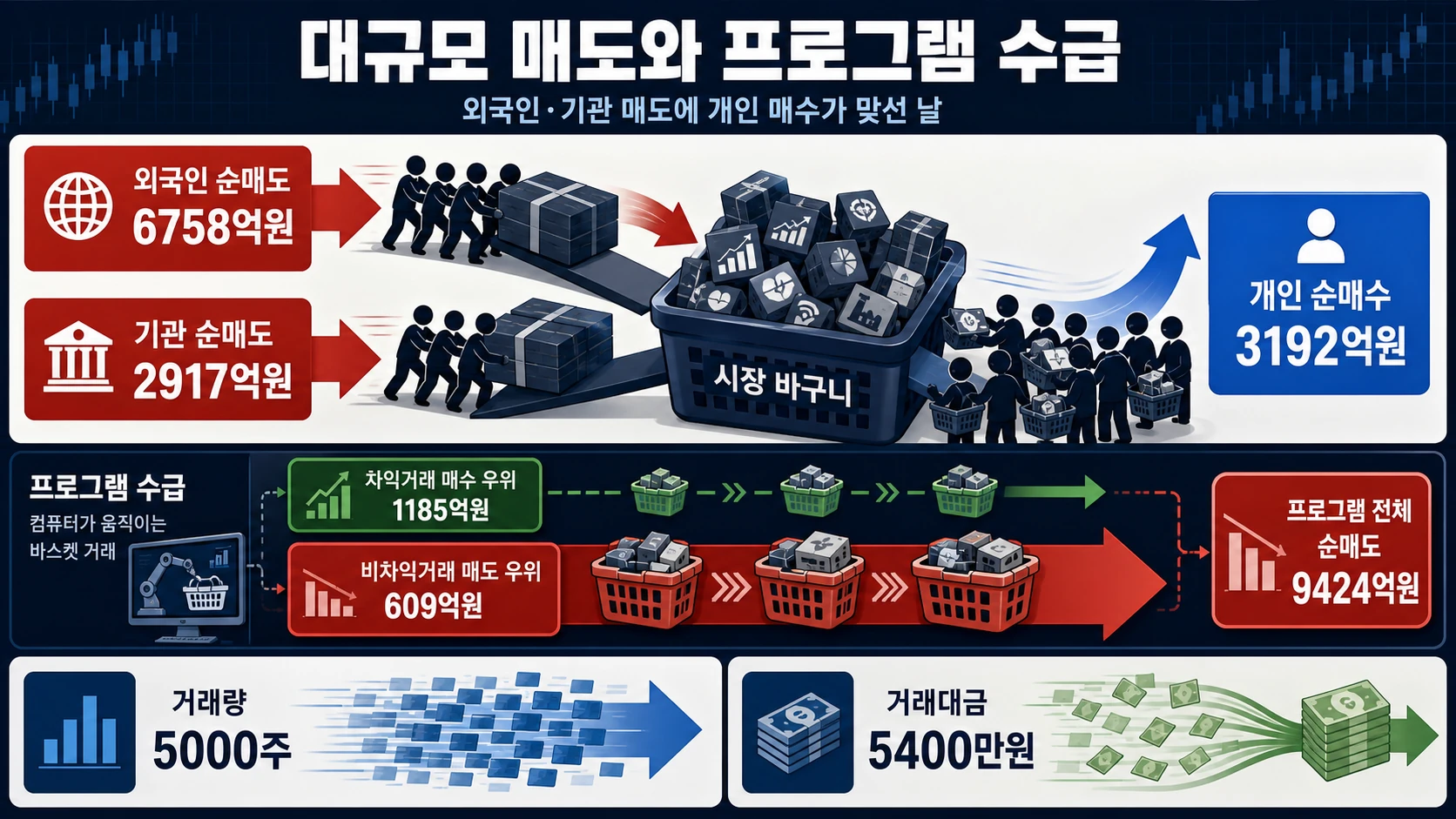 투자자별 순매수와 순매도
