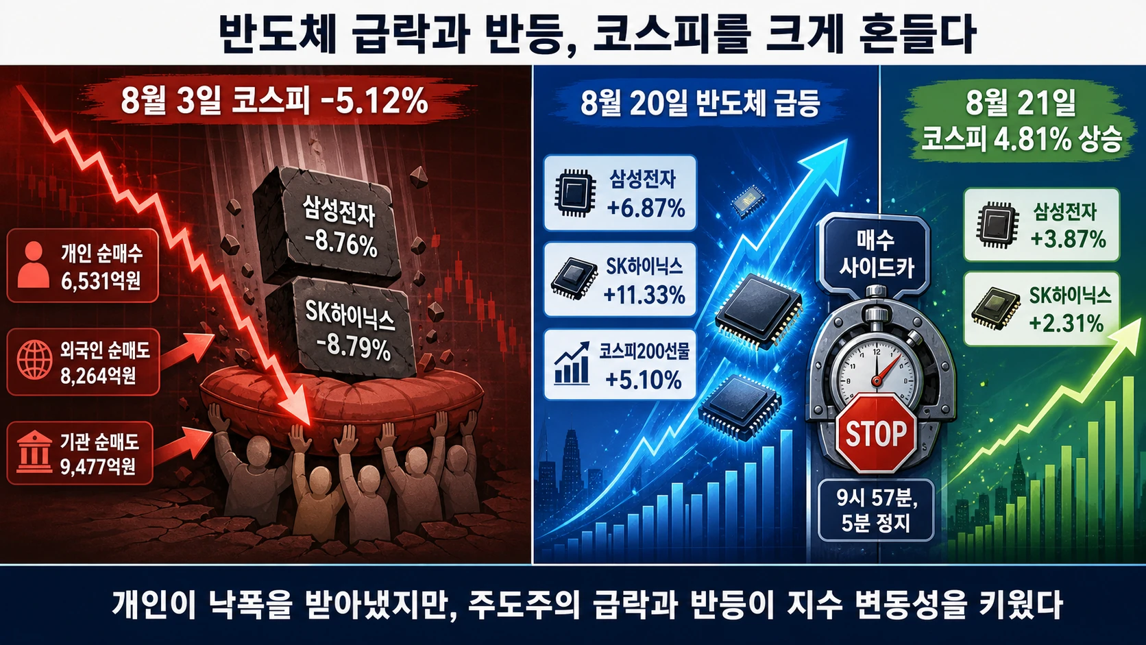 반도체 급락과 반등 흐름