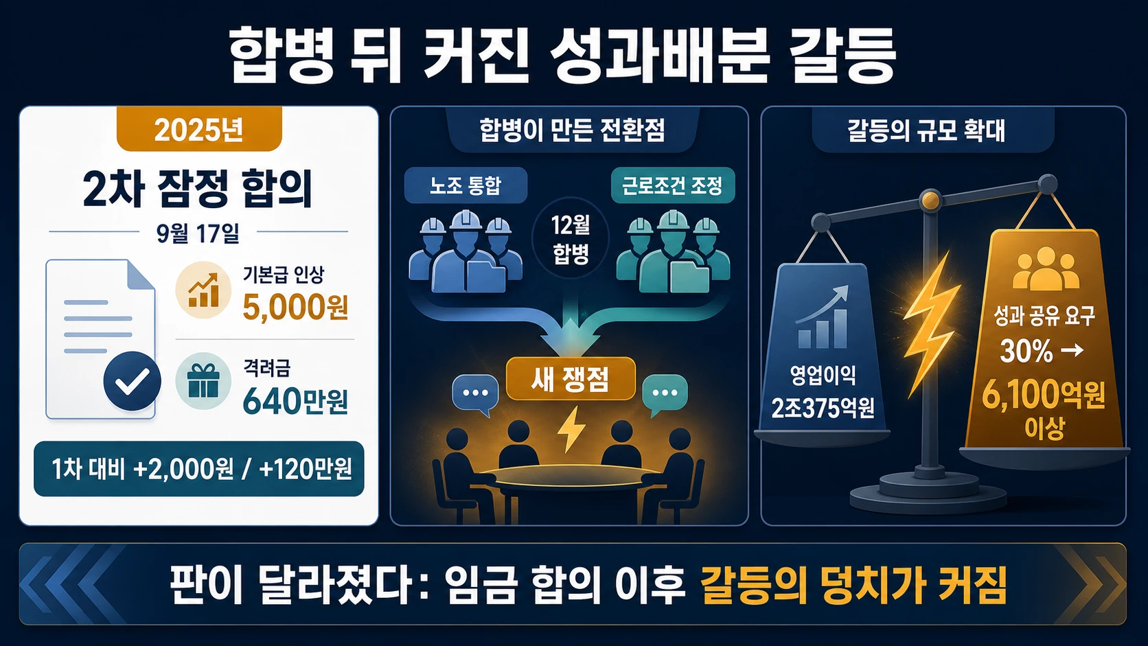 영업이익과 성과공유 요구액