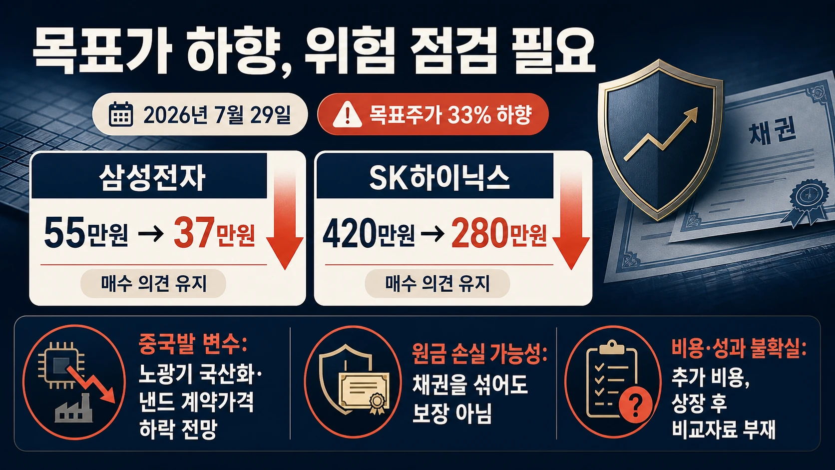 목표주가와 주요 위험요인