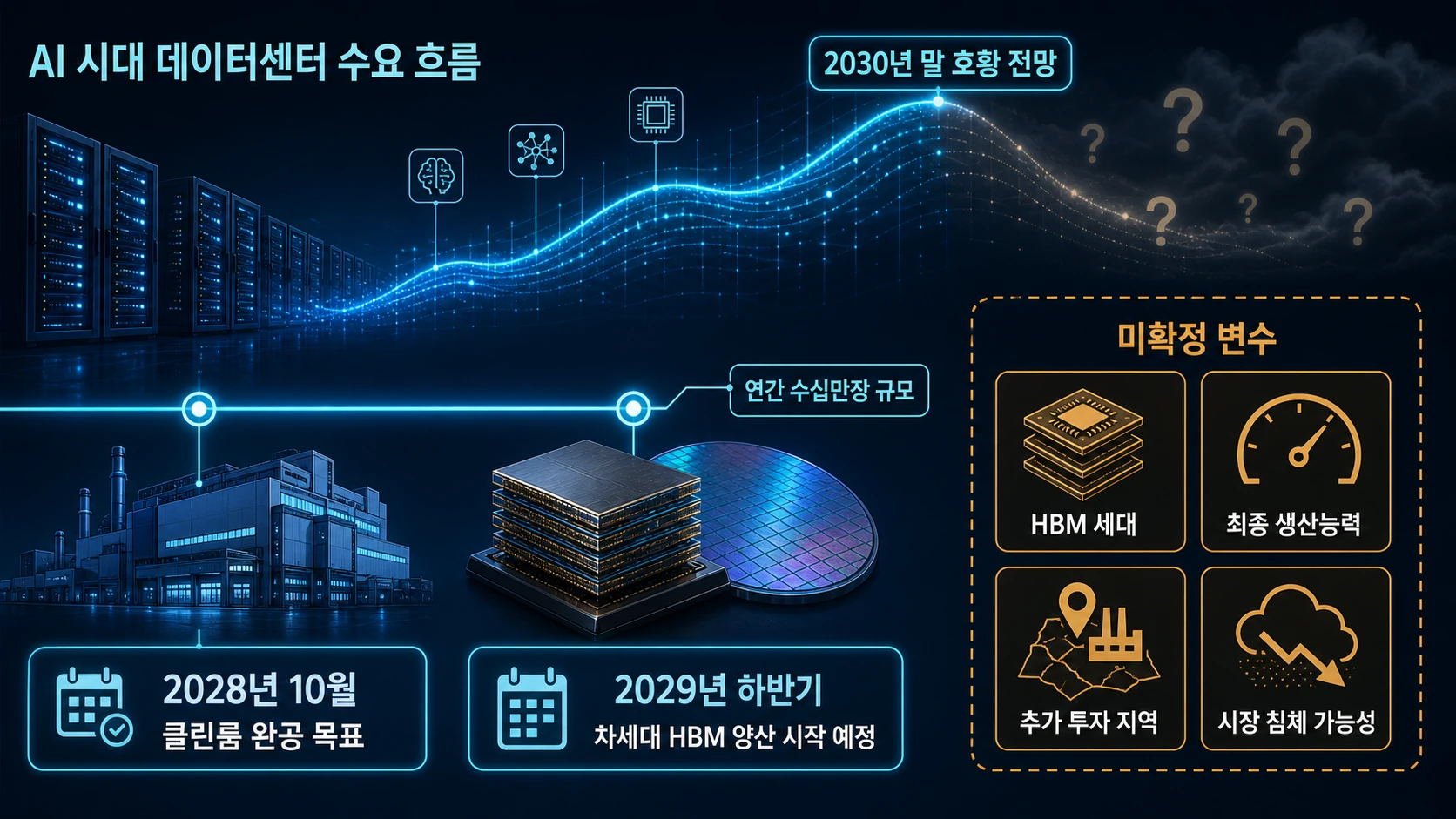 공장 완공과 양산 일정표