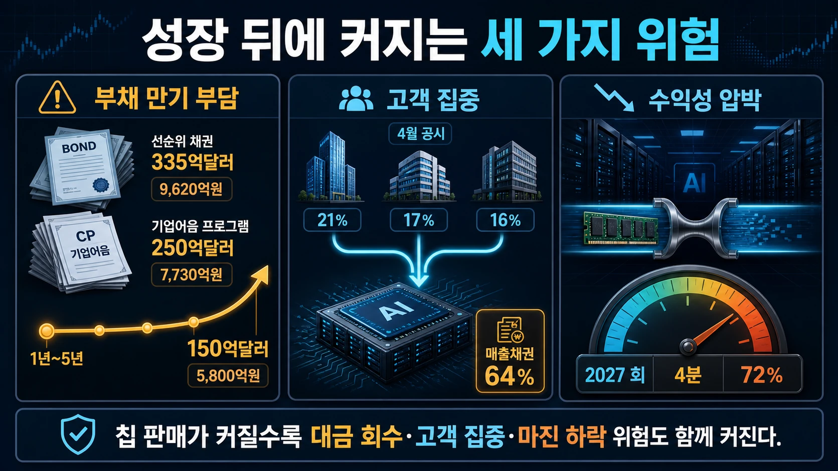 부채와 고객 집중 위험