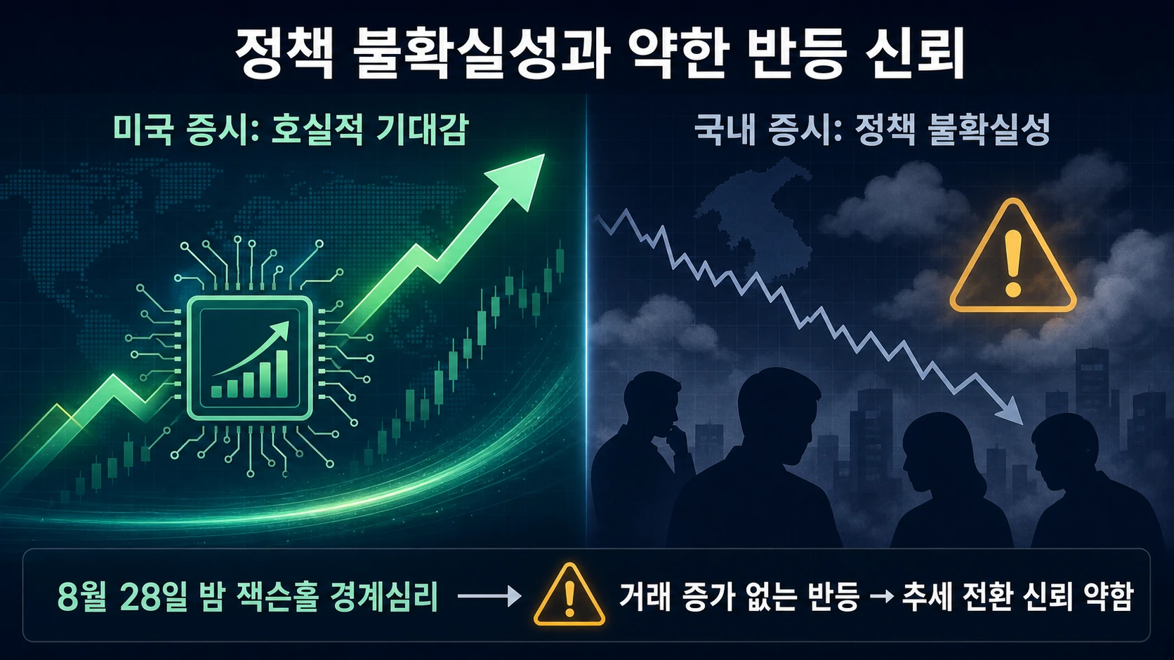 미국과 국내 증시 온도차
