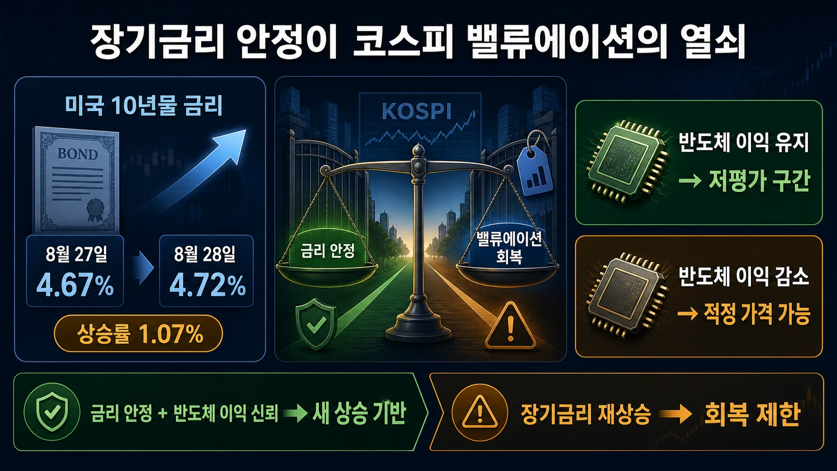 금리와 코스피 가치 변화