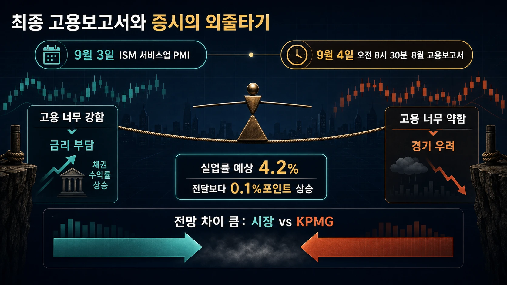 고용 전망 격차와 양방향 위험