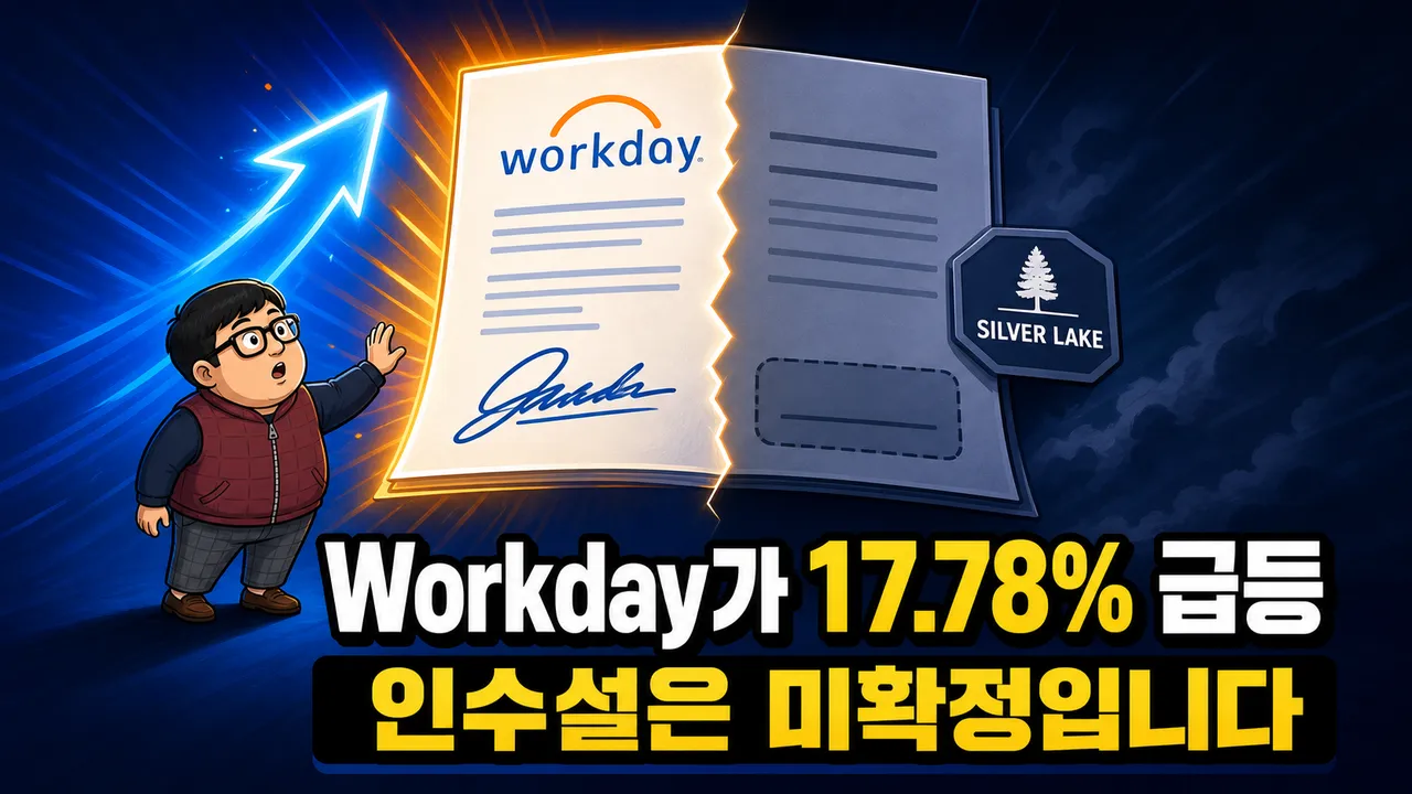 롱폼 썸네일 - Workday 주가 10년 만의 최고 하루, 실버레이크 인수설이 소프트웨어주를 흔들었다