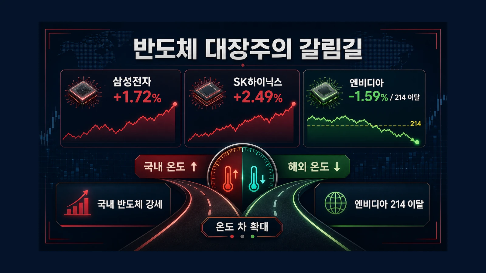 반도체 대장주의 갈림길 인포그래픽
