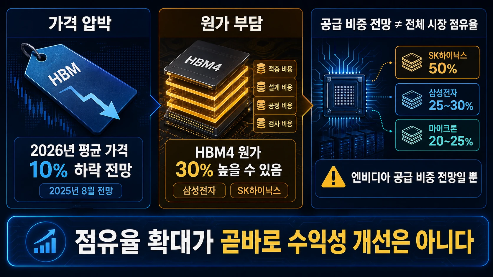 가격과 원가 전망 비교