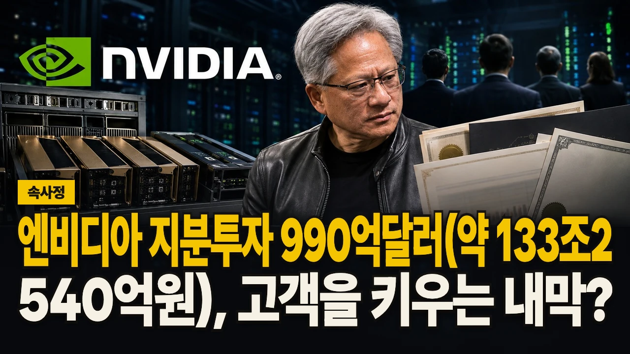 대표 이미지 - 엔비디아 지분투자 990억달러(약 133조2,540억원), 고객을 키우는 내막?