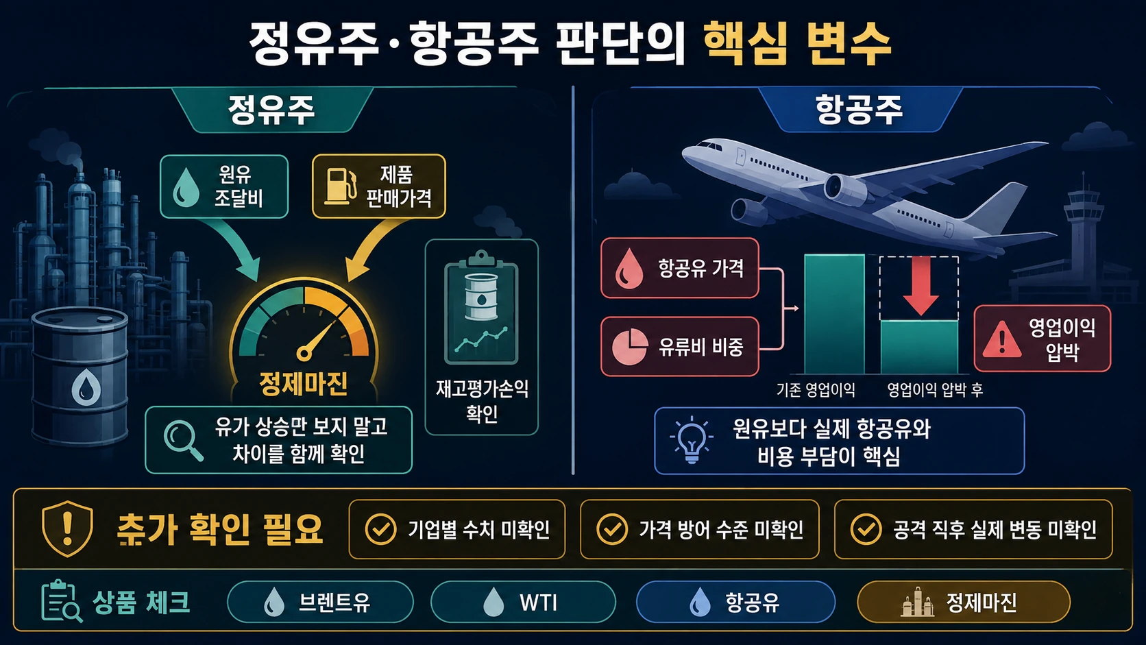 정제마진과 항공유 비교