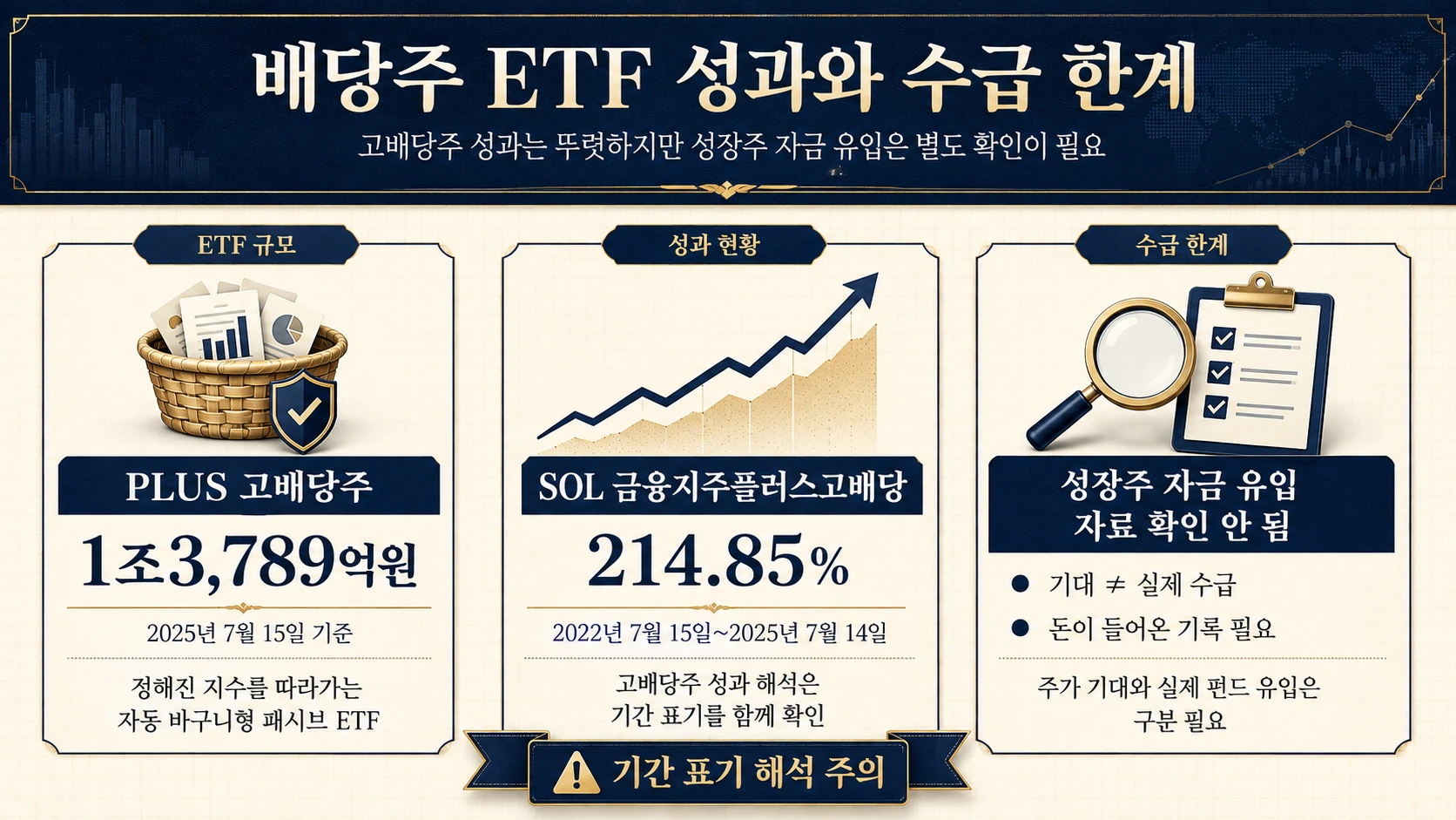 배당 ETF 규모와 수익률