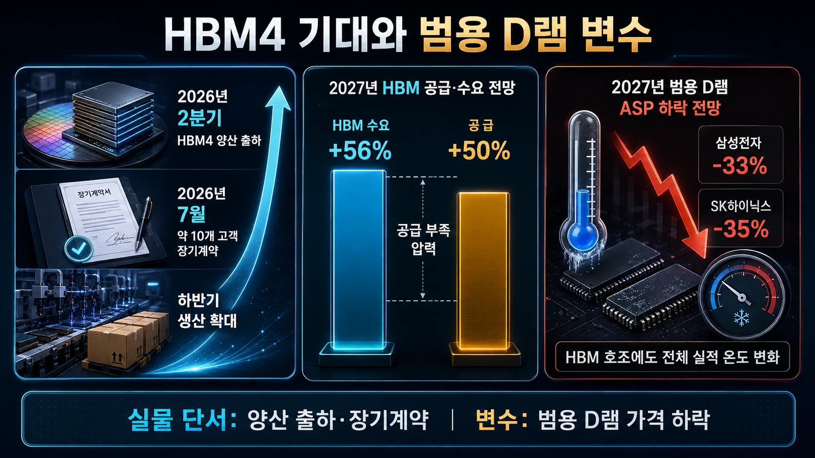 HBM 수급과 D램 가격 비교