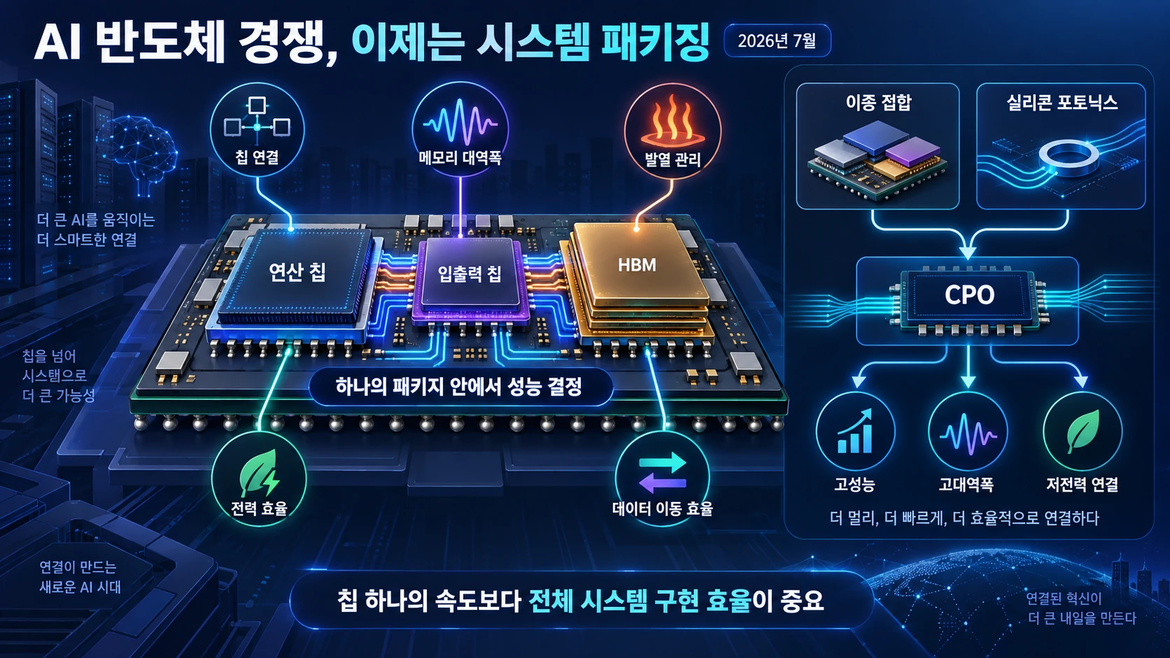 칩과 HBM의 통합 연결