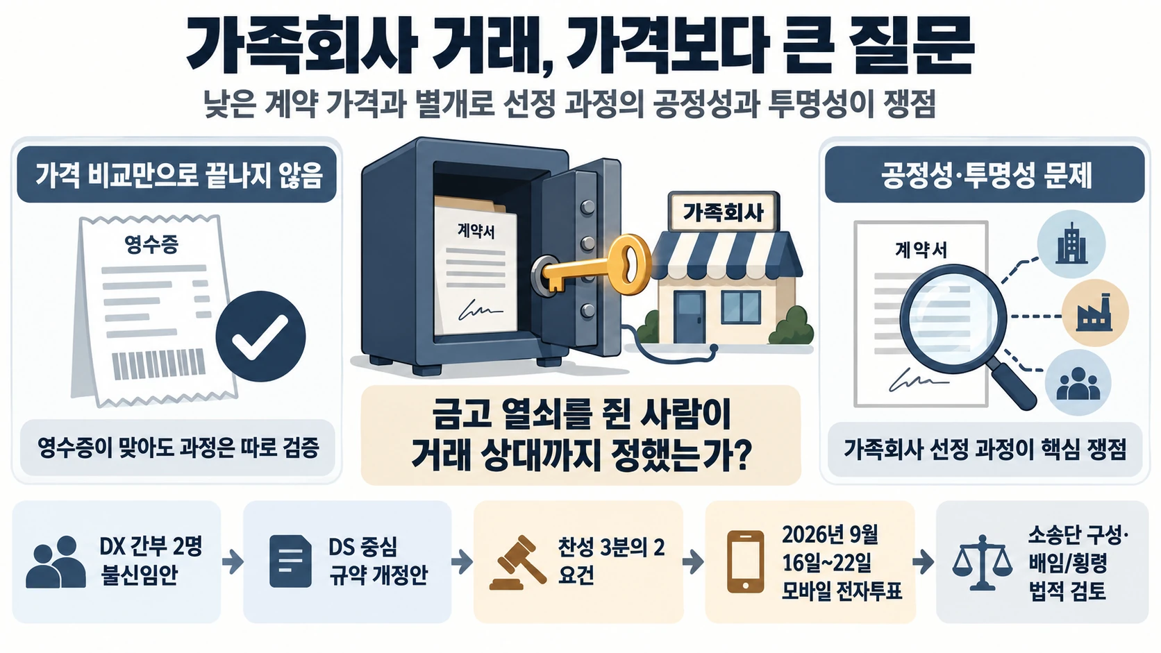 가족 거래에서 번진 노조 갈등