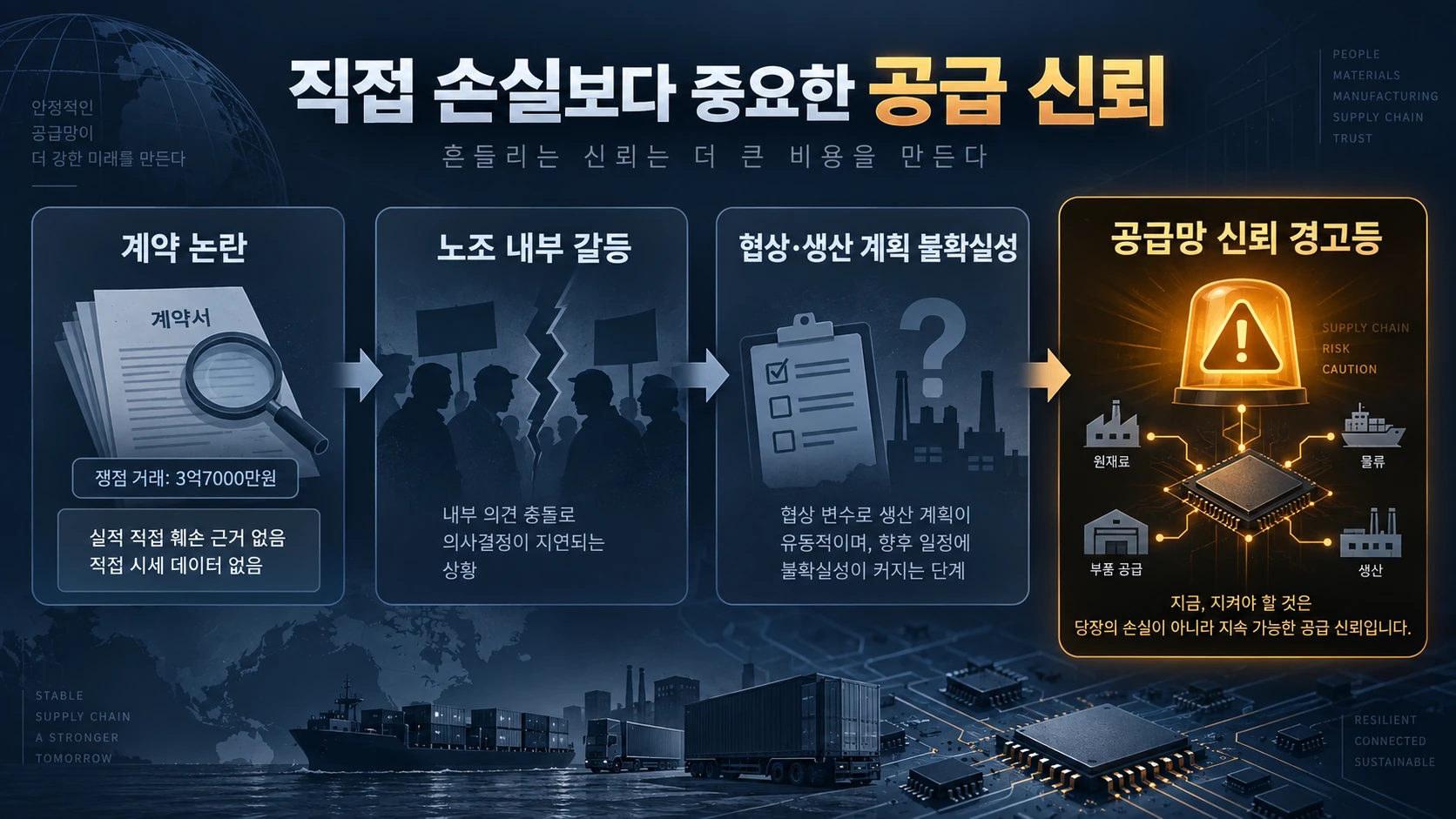 계약 논란과 공급망 위험 신호