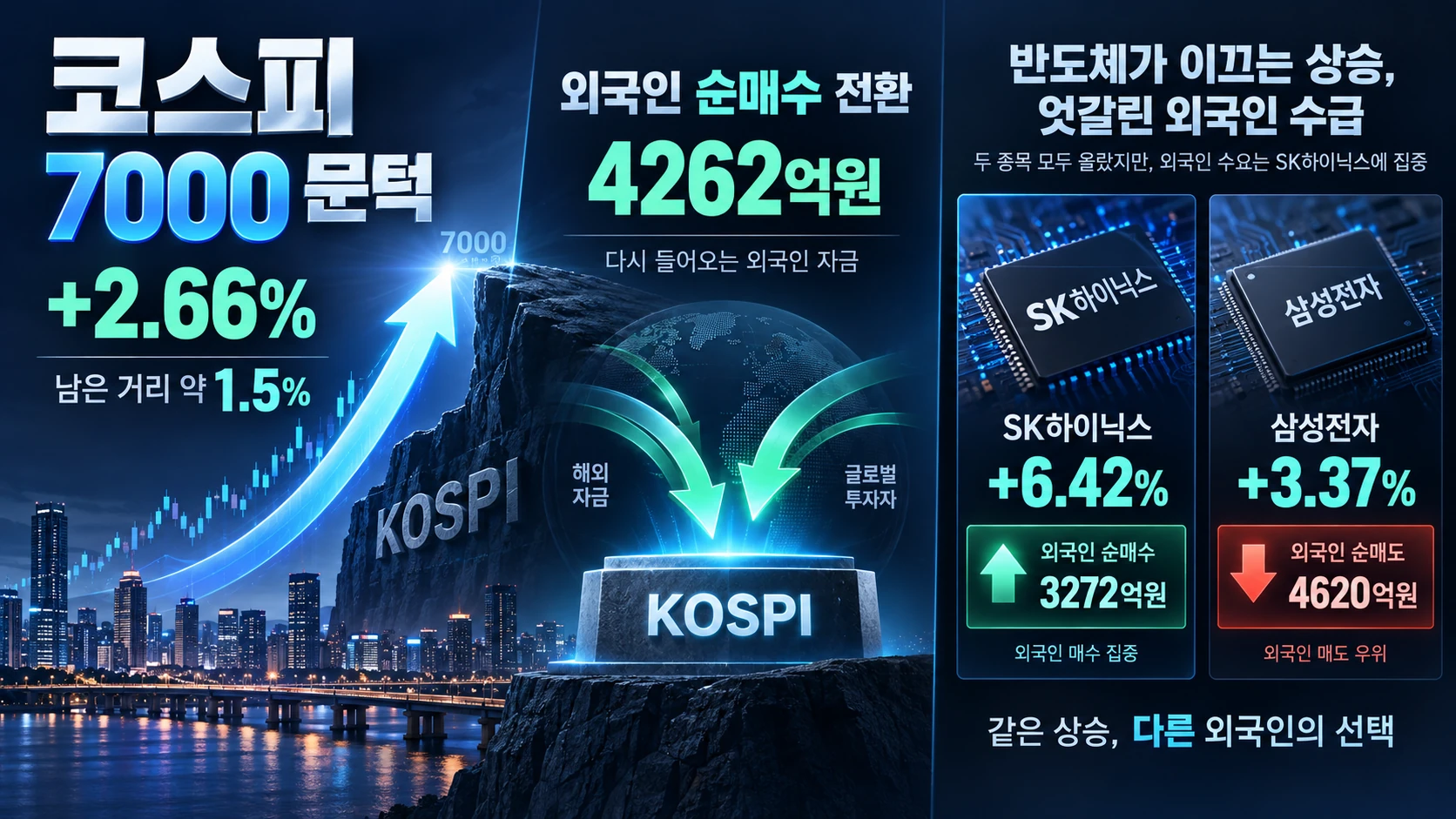 코스피와 반도체 수급 변화