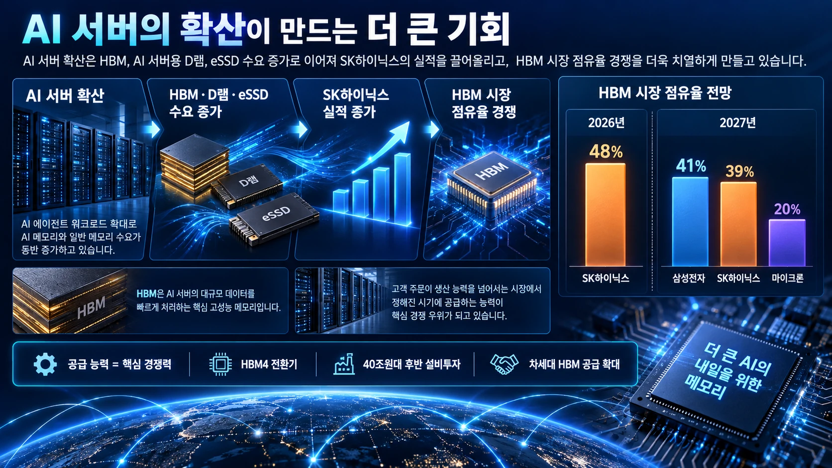 HBM 수요와 업체별 점유율