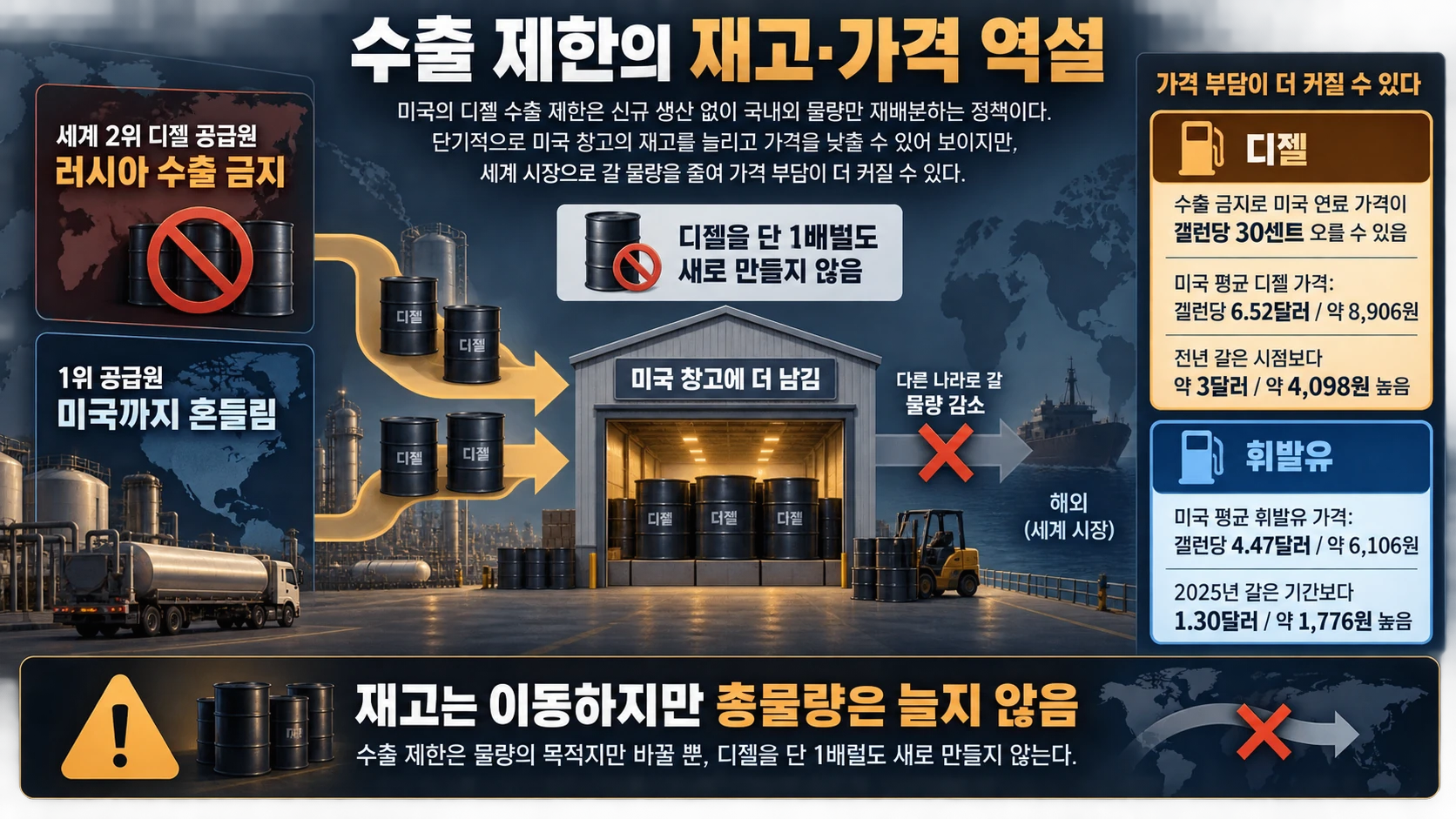 미국 연료 가격 부담