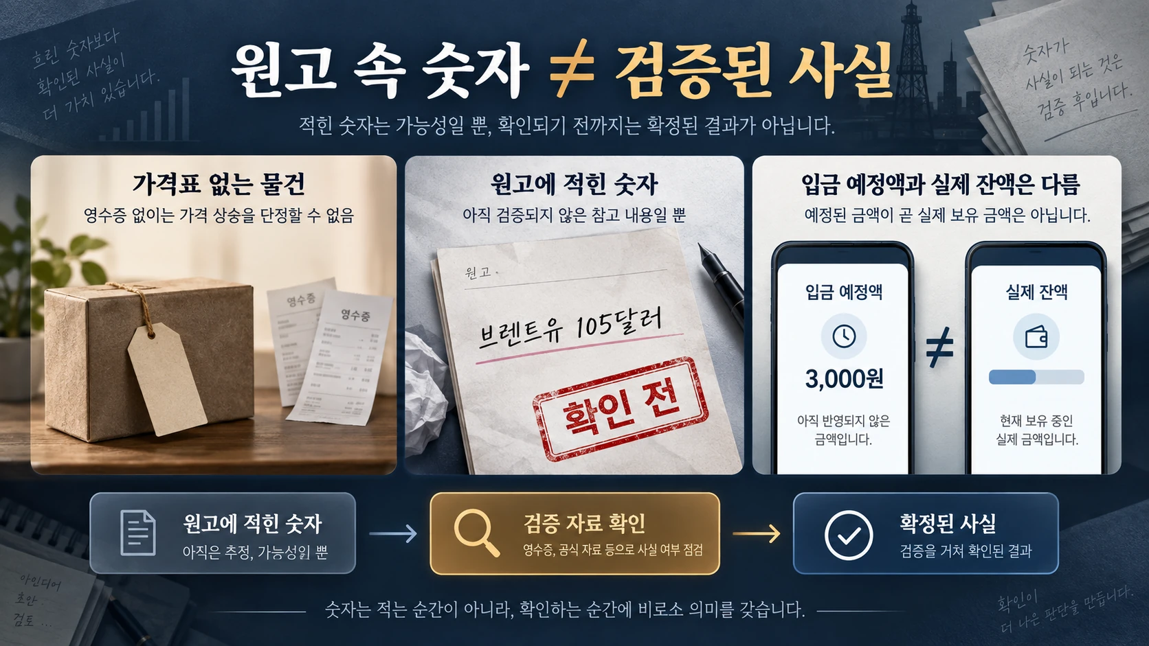 예정 금액과 실제 잔액 비교
