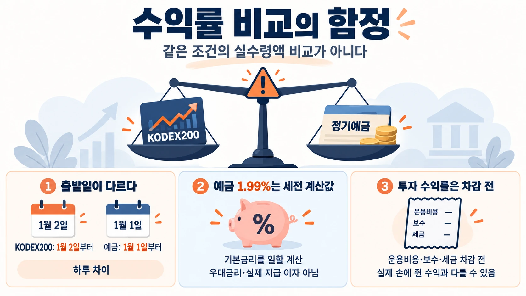 세전 수익률 비교 조건